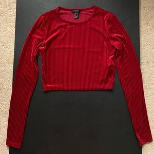 Velour Ribbed Long Sleeve